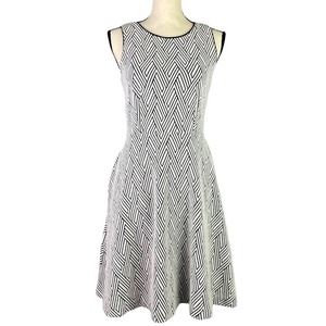 Banana Republic Black and White Midi Dress